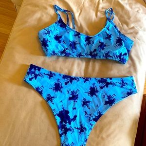 tie-dye high waisted bikini
